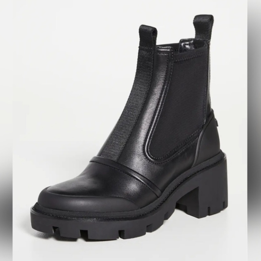 Like New! TORY BURCH  BOOTS CHELSEA LUG-SOLE Platform Ankle Black Leather 10